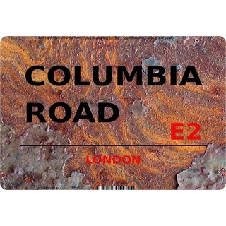 Schild Columbia Road E2 Steinoptik 20 x 30 cm Blechschild