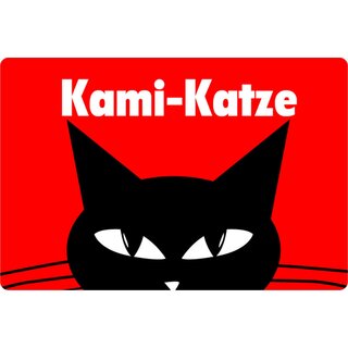 Schild Spruch "Kami Katze" 20 x 30 cm Blechschild