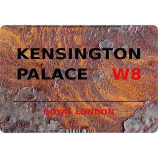 Schild Kensington Palace W8 Steinoptik 20 x 30 cm Blechschild