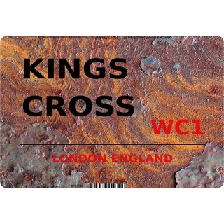Schild Kings Cross WC1 Steinoptik 20 x 30 cm Blechschild