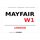 Schild "Mayfair W1 weiß" 20 x 30 cm Blechschild