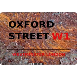 Schild Oxford Street W1 Steinoptik 20 x 30 cm Blechschild