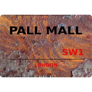 Schild Pall Mall SW1 Steinoptik 20 x 30 cm Blechschild