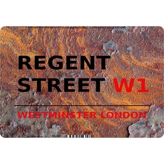 Schild Regent Street W1 Steinoptik 20 x 30 cm Blechschild