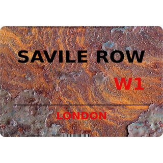 Schild Savile Row W1 Steinoptik 20 x 30 cm Blechschild