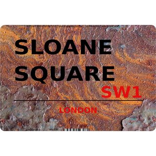 Schild Sloane Square SW1 Steinoptik 20 x 30 cm Blechschild