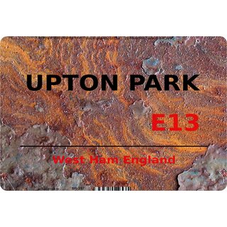 Schild "Upton Park E13 Steinoptik" 20 x 30 cm Blechschild