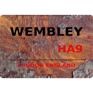 Schild Wembley HA9 Steinoptik 20 x 30 cm Blechschild