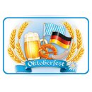 Schild Spruch "Oktoberfest Bier, Flagge, Brezel,...