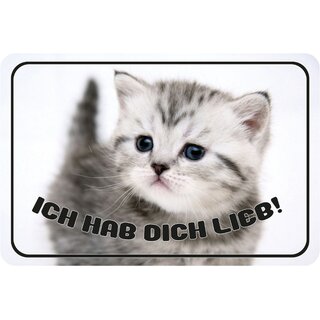 Schild Spruch "Ich hab dich lieb" 20 x 30 cm Blechschild