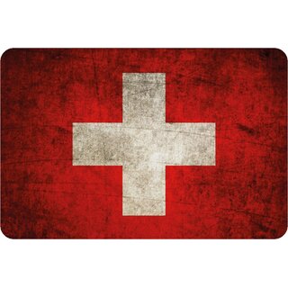 Schild Schweiz National Flagge 20 x 30 cm Blechschild