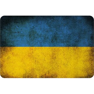 Schild Ukraine National Flagge 20 x 30 cm Blechschild