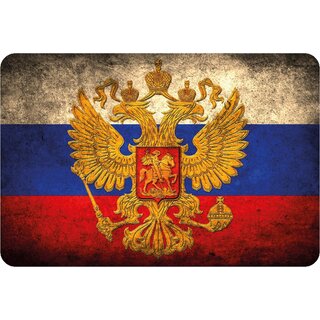 Schild Russland National Flagge 20 x 30 cm Blechschild