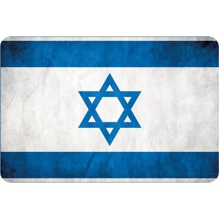 Schild Israel National Flagge 20 x 30 cm Blechschild