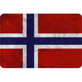 Schild Norwegen National Flagge 20 x 30 cm Blechschild