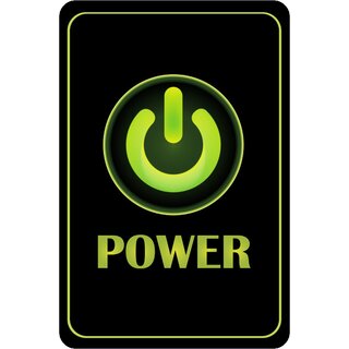 Schild Spruch "Power" 20 x 30 cm Blechschild