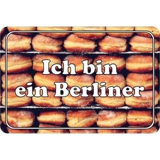 Schild Spruch "ich bin ein Berliner" 20 x 30 cm Blechschild