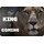 Schild Spruch "the King is Coming - Löwe" 20 x 30 cm Blechschild