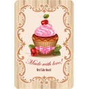 Schild Spruch "Cupcake made with love" 20 x 30...