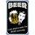 Schild Spruch "Beer, i drink to make you interesting" 20 x 30 cm Blechschild