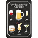 Schild Spruch "Sommer Getränke" 20 x 30 cm...