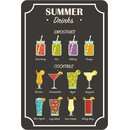 Schild Spruch Summer Drinks Smoothies/ Cocktails 20 x 30...