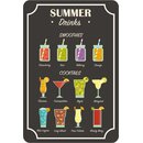 Schild Spruch "Summer Drinks Smoothies/...