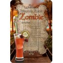 Schild Cocktailrezept "Zombie Rezept" 20 x 30...