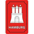 Schild Wappen "Hamburg" 20 x 30 cm Blechschild