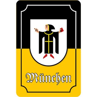 Schild Wappen "München" 20 x 30 cm Blechschild