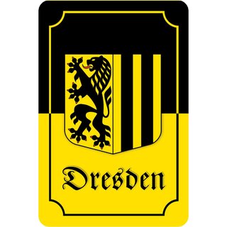 Schild Wappen Dresden 20 x 30 cm Blechschild