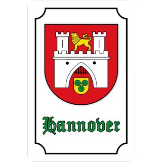 Schild Wappen Hannover 20 x 30 cm Blechschild