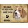 Schild Spruch "Haus kein Heim ohne Beagle" Hund 20 x 30 cm Blechschild