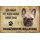 Schild Spruch "kein Heim ohne Französische Bulldogge" Hund 20 x 30 cm Blechschild