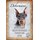 Schild Spruch "Dobermann, intelligent selbstbewusst" Hund 20 x 30 cm Blechschild