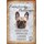Schild Spruch "Französische Bulldogge, scharfsinnig" Hund 20 x 30 cm Blechschild