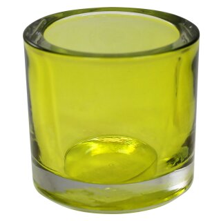 Kerzenhalter "Jumbo" grün (birke) für Teelichter ca. (ØxH) 60 x 60 mm