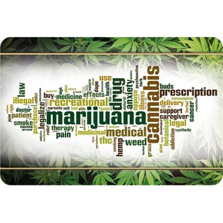 Schild Spruch "Marijuana" 20 x 30 cm Blechschild