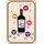 Schild Spruch "Types of Wine" 20 x 30 cm Blechschild