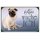 Schild Spruch "Hier wache ich - Mops" 20 x 30 cm Blechschild