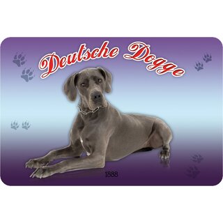 Schild "Deutsche Dogge - 1888" 20 x 30 cm Blechschild