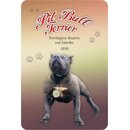 Schild "Pit Bull Terrier - Vereinigste Staaten von...