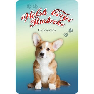 Schild "Welsh Gorgi Pembroke - Großbritanien" 20 x 30 cm Blechschild