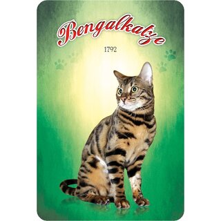 Schild "Bengalkatze 1792" 20 x 30 cm Blechschild