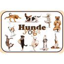 Schild "Hundeyoga" 20 x 30 cm Blechschild