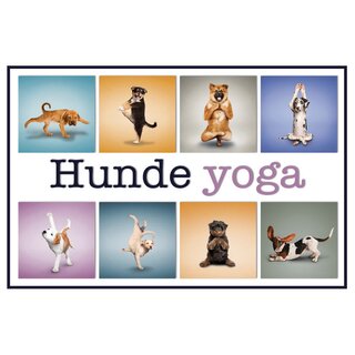 Schild Spruch "Hundeyoga - Rahmen" 20 x 30 cm Blechschild