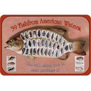 Schild "39 Fish from American Waters - Fischarten...