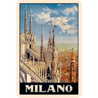 Schild Stadt Milano 20 x 30 cm Blechschild