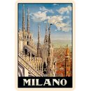 Schild Stadt "Milano" 20 x 30 cm Blechschild