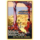Schild Stadt "Monaco - Monte-Carlo" 20 x 30 cm...